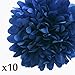 WOMHOPE 10 Pcs - 10 Inches Tissue Paper Pom Pom Flower Ball Pom-poms - Wedding Party Supplies Party Decorations Birthday Parties Baby Showers