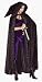 Full Length Hooded Panne Velvet Cape w/Spider Trim (B444-461)