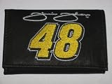 JIMMIE JOHNSON #48 Tri-Fold Genuine LEATHER WALLET with Embroidered NASCAR Logo & Number.