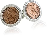 Indian Head Penny Cufflinks in Sterling Silver by Cuff-Daddy