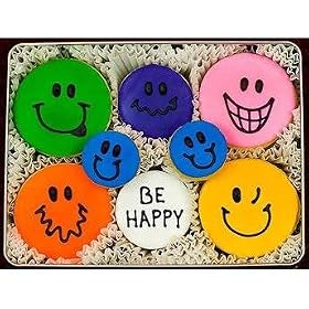 Be Happy Decorated Sugar Cookie Gift Tin