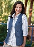 Vintage Denim Knot-button Vest