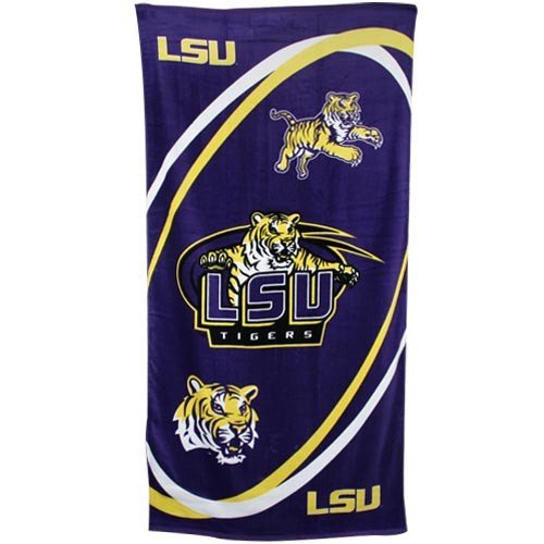 LSU Tigers Fiber Reactive Pool/Beach/Bath Towel (Team Color)