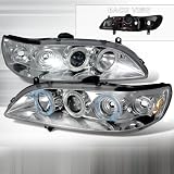 98 99 00 01 02 Honda Accord Halo Projector Headlights - Chrome (Pair) by YD