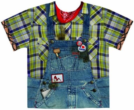 Faux Real Men's Hillbilly, Blue/Yellow, Medium