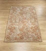 Flat Weave Chenille Floral Tapestry Rug