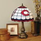 19" MLB Cincinnati Reds Baseball Logo Tiffany Style Table Lamp