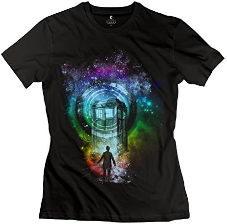 PTYS Women's T Shirt Next Doctor Who Before Tardis Size S Black