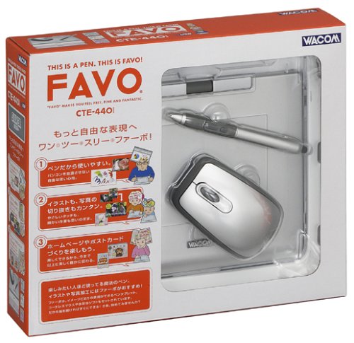 Cover image : WACOM FAVO ペン&マウス・タブレット A6サイズ CTE-440/P0 ピンク (ソフト5種類付属)