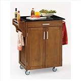 Big Save Home Styles Furniture Cottage Oak Wood Kitchen Cart with Black Granite Top On Sale