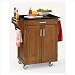 Home Styles Furniture Cottage Oak Wood Kitchen Cart with Black Granite Top