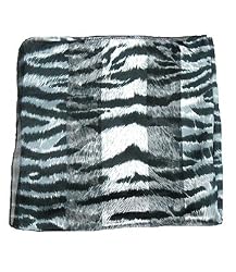 Scarf Black White Gray Zebra Neckerchief 21x21