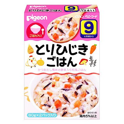 ピジョンレトルトパウチ とりひじきごはん 80g*2袋