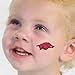 Fanatics NCAA Arkansas Razorbacks Temporary Tattoos (4PK, Red, Waterproof, Animal Print)