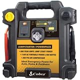 Cobra Cjic250 100w/120v Ac Output 260 Psi Car Jump Starter With A Power Pack