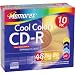 Electronics : Memorex 700MB/80-Minute 48x CD-R Media (Cool Colors, 10-Pack with Slim Jewel Cases)