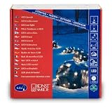 Konstsmide 3749-100 LED Lichternetz (64 warm weiße Dioden, 2x2 Meter, 24V Außentrafo, 1.92W, schwarzes Kabel)