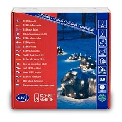 Konstsmide 3749-100 LED Lichternetz (64 warm wei�e Dioden, 2x2 Meter, 24V Au�entrafo, 1.92W, schwarzes Kabel)
