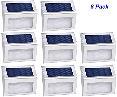 ANLENG Smart Solar Powered LED Light Energy Saving Waterproof Permanent Portable Lamp Metal Body - 8 Pack