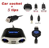 BESTEK car cigarette lighter socket usb socket car charger Cigarette Lighter adapter dc to dc adapter for car charger adapter usb car charger socket car adapter socket car socket splitter car splitter adapter 3 way plug socket usb socket outlet three way car splitter charger dc charger with 12V socket 3 way car power adapter with 24V socket Samsung car charger PDA car charger LG car charger motorola car charger sony car charger mp3 car charger mp4 car charger blackberry car charger for iphone 4 3gs car charger ipad car charger for ipod,cellphone,gps car Charger,psp,nokia,nds car charger ( black, UV oil coted )MRS152 - UV -10