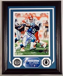 Dwight Freeney Autographed Photomint with Gold Coins - Plaque - Indianapolis Colts NFL Football