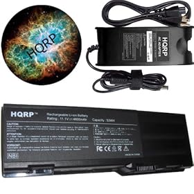 HQRP Accessory KIT (Replacement Laptop Battery and AC Adapter, Mousepad) for Dell Inspiron... by HQRP