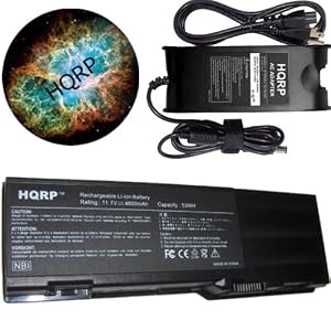 HQRP Accessory KIT (Replacement Laptop Battery and AC Adapter, Mousepad) for Dell Inspiron... by 