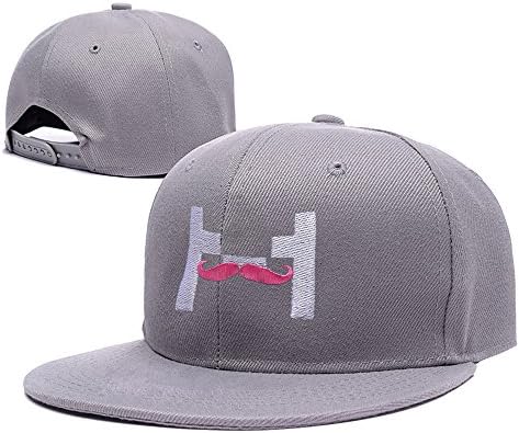 RHXING Markiplier Warfstache Logo Adjustable Embroidery Snapback Cap Hats Grey