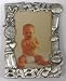 Baby : 4"×6" Pewter Finished '1-2-3' 'Baby' Picture/photo Frame Featuring Multiple Stuffed Animals and Childrens Toys