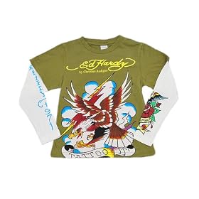 Ed Hardy Eagle Tattoo Slider Shirt (Size 2)