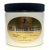 Shea Butter Refined Organic Natural Grade A Ghana Cold Pressed Raw Fresh 100% Pure 16 oz, 1 LB