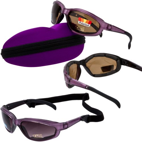 Pagos Freedom Cougar Sport Pink Purple Motorcycle Foam Padded Sunglasses Various Lens Options Including Photochromic Lenses