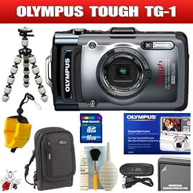 Olympus TG-1iHS 12 MP Waterproof Digital Camera with 4x Optical Zoom Package 1