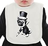 Pug Fred Astaire ネクタイを有する有機ビブ Medium