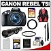 Canon EOS Rebel T5i Digital SLR Camera & EF-S 18-55mm IS STM Lens with 500mm Telephoto Lens + 32GB Card + Battery + Backpack + Monopod + Accessory Kit