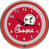 Chick-Fil-A Cow Chrome Double Neon Clock