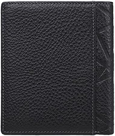 QISHI YUHUA MQ Mens Hand short paragraph Black First Layer Of Leather Wallets