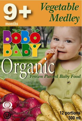 Bobobaby 9+ Months Vegetable Medley, 12 Servings, 10.15-Ounce Boxes (Pack of 12) by Bobobaby