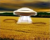 Photographic Prints of UFO making a crop circle from Science Photo Library
