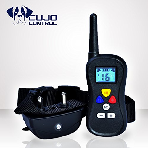 Cujo Control Best Dog Training Collar With Remote-16 Levels Shock & Vibration-Fully Adjustable Electric E Collar for Large, Medium, and Small Dogs-Wireless Waterproof Anti Bark Collar-100% Guarantee!