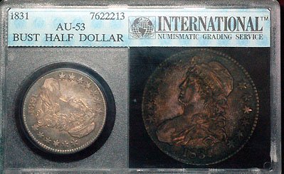 Buy 1831 INGS Capped Bust Half Dollar AU-53