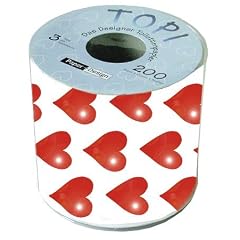 bedrucktes Toilettenpapier Herzchen Box H�he 10cm