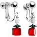 Handcrafted Holiday Tree Clip Earrings MADE WITH SWAROVSKI ELEMENTS