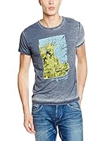 Pepe Jeans London Camiseta Manga Corta Liberty Regular Fit (Azul Oscuro)