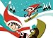 Snowboarding Elves Boxed Holiday Cards
