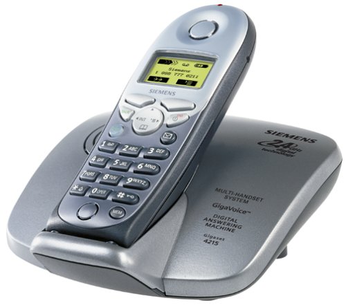Siemens 4215 Gigaset 2.4 GHz DSS Expandable Cordless Phone (Silver and Black)