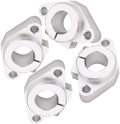 CNBTR SHF16 16mm Linear Rod Rail Steel Shaft Support for Machine Tools Pack of 4