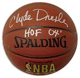 Clyde Drexler Autographed Indoor/Outdoor Basketball with HOF '04 Inscription