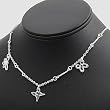 Sterling Silver Necklaces - Butterflies - Length: 16", Height: 12mm