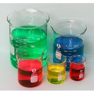 Graduated Beaker Set 50 100 250 600 and 1000ml glass